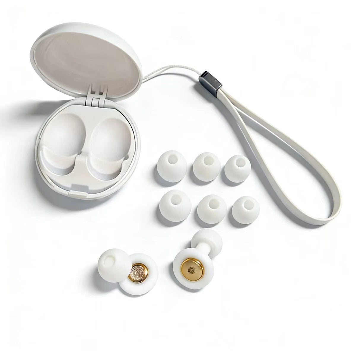 Nocwell Quiet earplugs case and ear tips