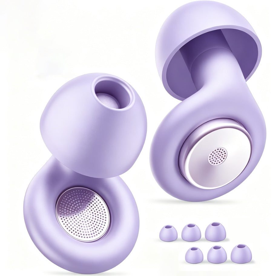 Nocwell Quiet earplugs in lavender purple