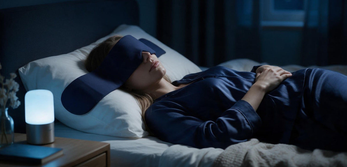 Deep 250 sleep mask in darkness, total blackout