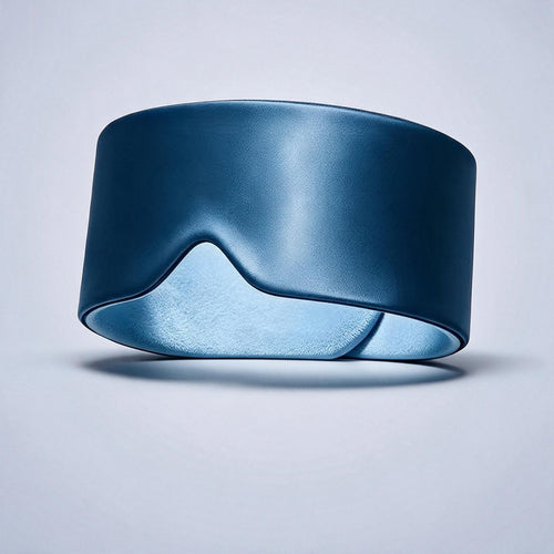 Nocwell Deep 250 weighted wrap sleep mask in Midnight Blue — studio shot